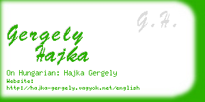 gergely hajka business card